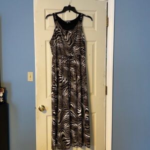 NY collection animal print dress; size L